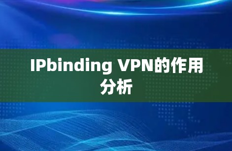 IPbinding VPN的作用分析 IPbinding VPN的作用分析