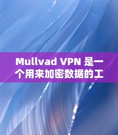 Mullvad VPN 是一个用来加密数据的工具,支持在手机和电脑上使用。以下是使用 Mullvad VPN 在安卓设备上的步骤